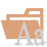 Fonts Opened SVG Icon